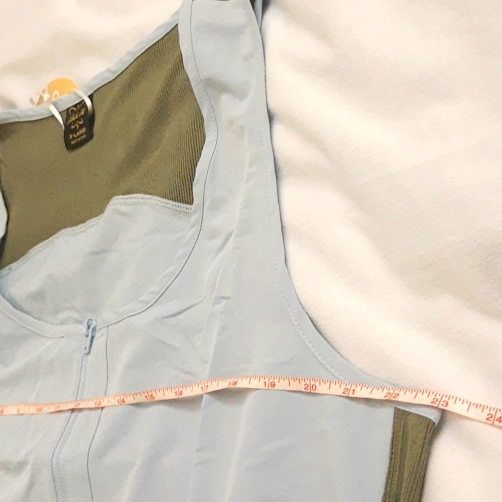 Laila Ali Traveler Tank Dress with Pockets XL Blue Olive - Picture 7 of 16
